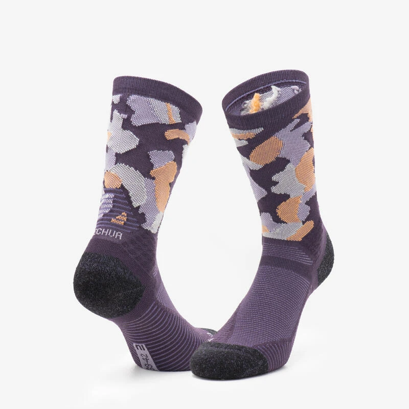 Quechua Chaussettes Randonnée - Hike 500 High Trendy Purple & Kamo X2 Paires 4 Quechua Chaussettes Randonnée - Hike 500 High Trendy Purple & Kamo X2 Paires - Image 4