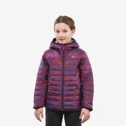 Quechua Doudoune De Randonnée Enfant MH500 Violet Print 7- 15 Ans