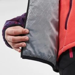 Quechua Doudoune De Randonnée Enfant MH500 Violet Print 7- 15 Ans -Quechua doudoune de randonnee enfant mh500 violet print 7 15 ans 4