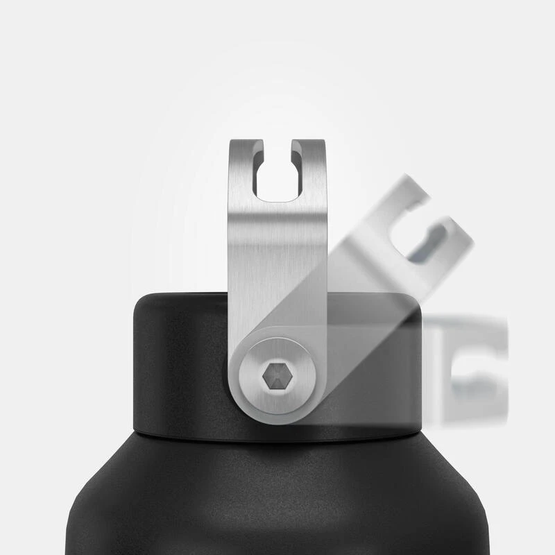 Quechua Gourde Inox 1L Avec Bouchon à Vis Pour La Randonnée - Noir 5 Quechua Gourde Inox 1L Avec Bouchon à Vis Pour La Randonnée - Noir - Image 5