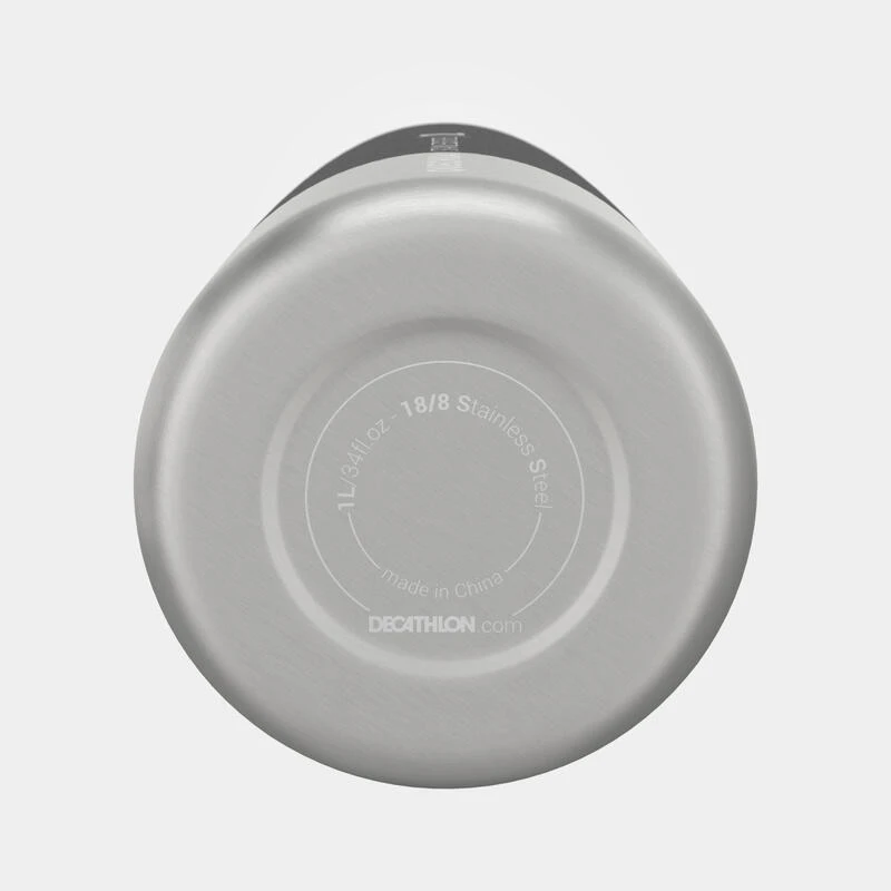 Quechua Gourde Inox 1L Avec Bouchon à Vis Pour La Randonnée - Noir 8 Quechua Gourde Inox 1L Avec Bouchon à Vis Pour La Randonnée - Noir - Image 8