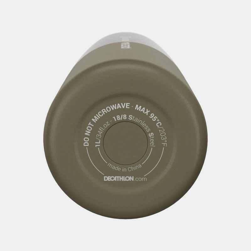 Quechua Gourde Isotherme Inox 1L Bouchon à Ouverture Rapide Pour La Randonnée - Kaki 10 Quechua Gourde Isotherme Inox 1L Bouchon à Ouverture Rapide Pour La Randonnée - Kaki - Image 10