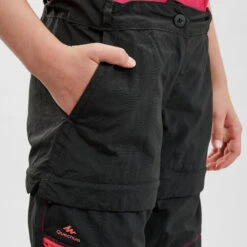 Quechua Pantalon De Randonnée Modulable - MH500 Noir Enfant 7-15 Ans -Quechua pantalon de randonnee modulable mh500 noir enfant 7 15 ans 4