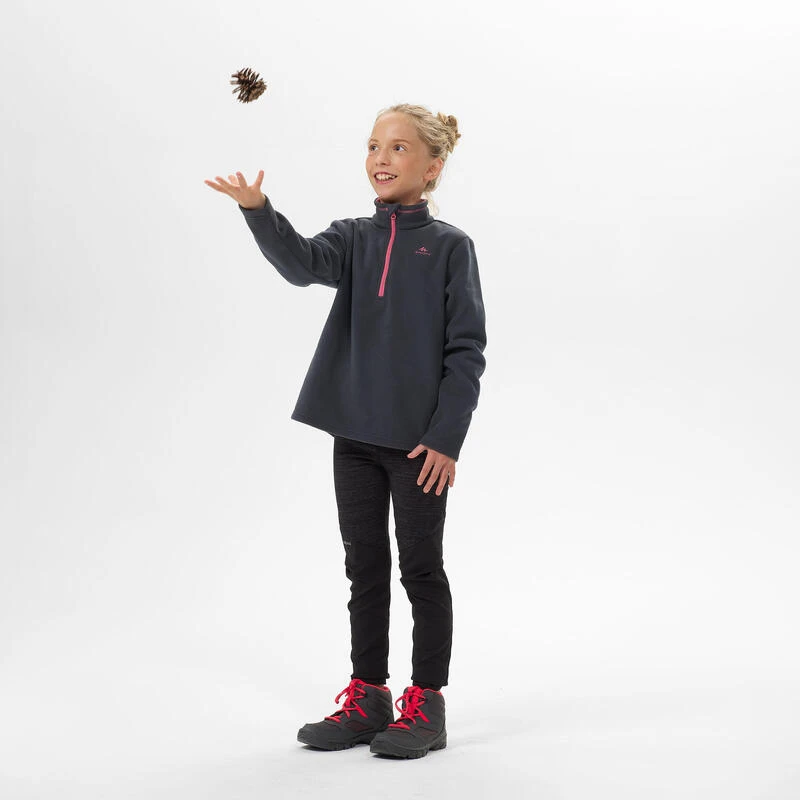 Quechua Polaire De Randonnée - MH100 Grise Foncée - Enfant 7-15 Ans 3 Quechua Polaire De Randonnée - MH100 Grise Foncée - Enfant 7-15 Ans - Image 3