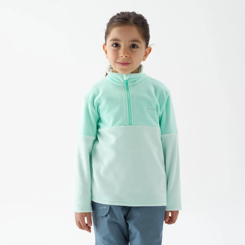 Quechua Polaire De Randonnée MH120 Turquoise - Enfant 2-6 Ans 2 Quechua Polaire De Randonnée MH120 Turquoise - Enfant 2-6 Ans - Image 2