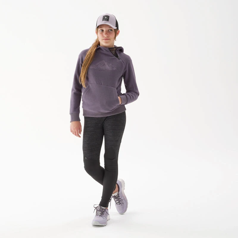 Quechua Sweat Polaire De Randonnée Violet Foncé - Enfant 7-15 Ans 3 Quechua Sweat Polaire De Randonnée Violet Foncé - Enfant 7-15 Ans - Image 3