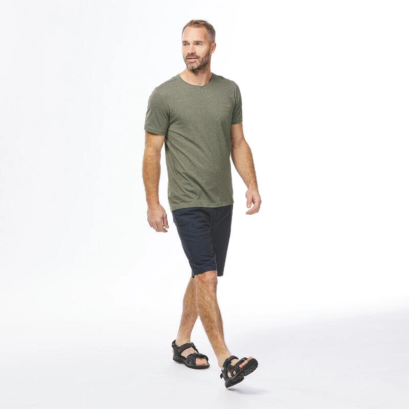 Quechua T-shirt NH500 Fresh Rec Khaki Men 2 Quechua T-shirt NH500 Fresh Rec Khaki Men - Image 2