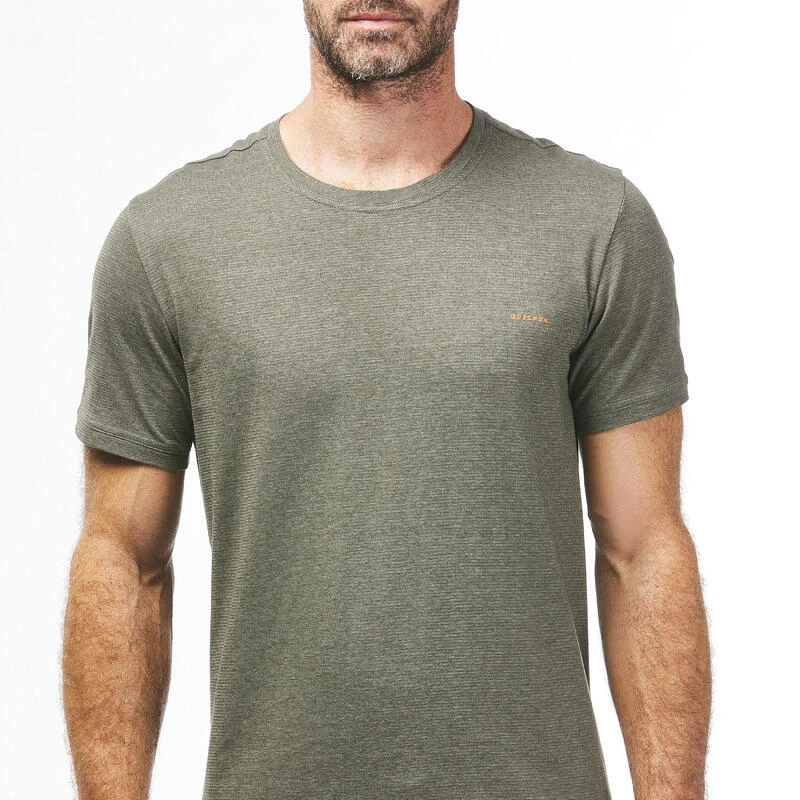 Quechua T-shirt NH500 Fresh Rec Khaki Men 3 Quechua T-shirt NH500 Fresh Rec Khaki Men - Image 3