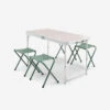 Quechua TABLE DE CAMPING PLIANTE - 4 TABOURETS - 4 À 6 PERSONNES