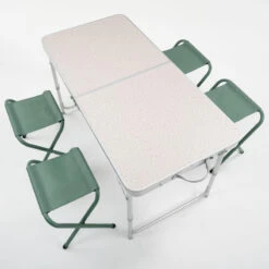 Quechua TABLE DE CAMPING PLIANTE - 4 TABOURETS - 4 À 6 PERSONNES -Quechua table de camping pliante 4 tabourets 4 a 6 personnes 4