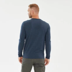 Quechua Tee-shirt NH100 ML Homme - Bleu Marine -Quechua tee shirt nh100 ml homme bleu marine 2