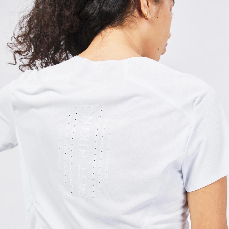 Quechua Tee Shirt Ultra Léger De Randonnée Rapide FH 500 Femme Ice. 4 Quechua Tee Shirt Ultra Léger De Randonnée Rapide FH 500 Femme Ice. - Image 4