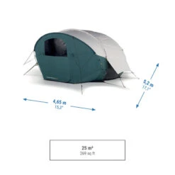 Quechua Tente Bulle De Camping - AirSeconds Skyview Polycoton - 2 Personnes - 1 Chambre -Quechua tente bulle de camping airseconds skyview polycoton 2 personnes 1 chambre 3