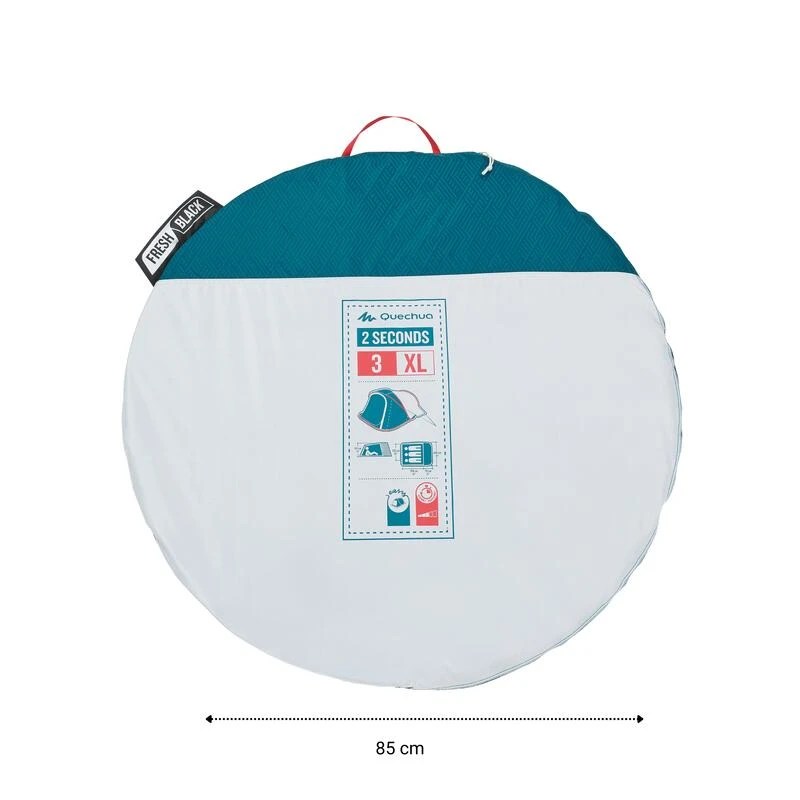 Quechua Tente De Camping - 2 SECONDS XL - 3 Places - Fresh & Black 3 Quechua Tente De Camping - 2 SECONDS XL - 3 Places - Fresh & Black - Image 3