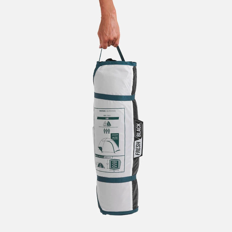 Quechua Tente De Camping - MH100 - 3 Places - Fresh & Black 3 Quechua Tente De Camping - MH100 - 3 Places - Fresh & Black - Image 3