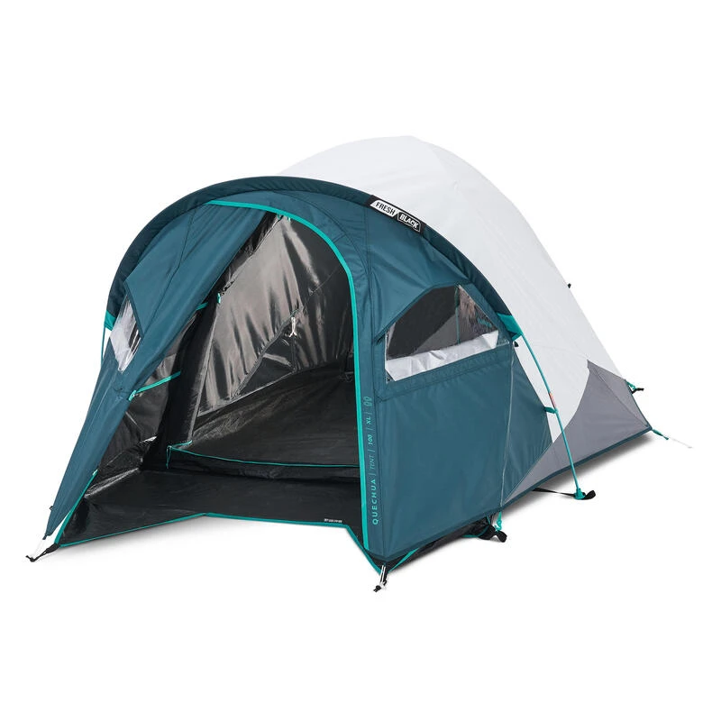 Quechua Tente De Camping - MH100 XL - 2 Places - Fresh & Black 2 Quechua Tente De Camping - MH100 XL - 2 Places - Fresh & Black - Image 2