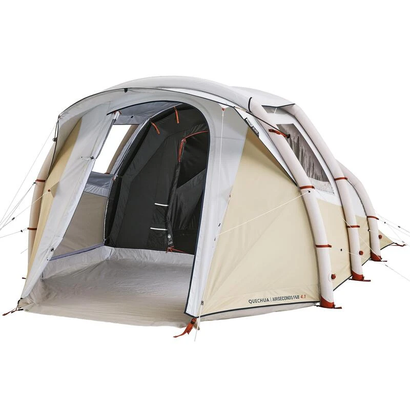 Quechua Tente Gonflable De Camping - Air Seconds 4.1 F&B - 4 Personnes - 1 Chambre 2 Quechua Tente Gonflable De Camping - Air Seconds 4.1 F&B - 4 Personnes - 1 Chambre - Image 2