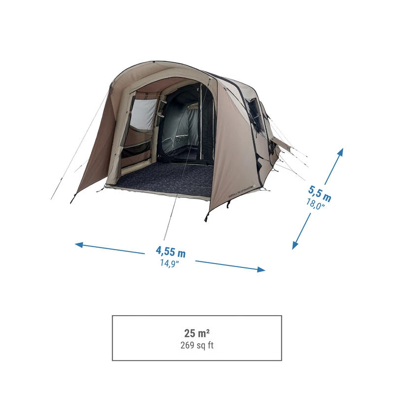 Quechua Tente Gonflable De Camping - AirSeconds 4.2 Polycoton - 4 Personnes - 2 Chambres 3 Quechua Tente Gonflable De Camping - AirSeconds 4.2 Polycoton - 4 Personnes - 2 Chambres - Image 3
