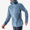 Quechua Veste Imperméable Ultra Légère De Randonnée Rapide - FH500 Rain - Femme Bleu