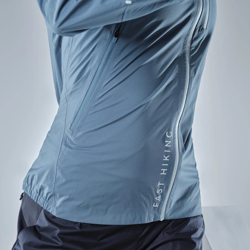 Quechua Veste Imperméable Ultra Légère De Randonnée Rapide - FH500 Rain - Femme Bleu 5 Quechua Veste Imperméable Ultra Légère De Randonnée Rapide - FH500 Rain - Femme Bleu - Image 5