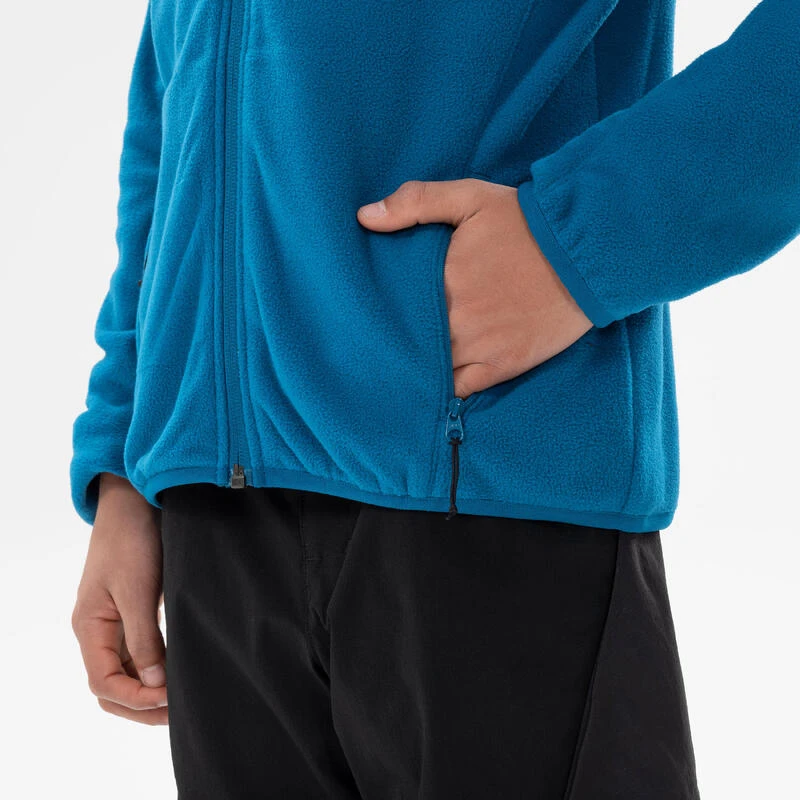 Quechua Veste Polaire De Randonnée - MH150 Bleue - Enfant 7-15 Ans 5 Quechua Veste Polaire De Randonnée - MH150 Bleue - Enfant 7-15 Ans - Image 5