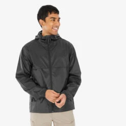 Quechua VESTE RAINCUT FULLZIP NOIRE H -Quechua veste raincut fullzip noire h 2