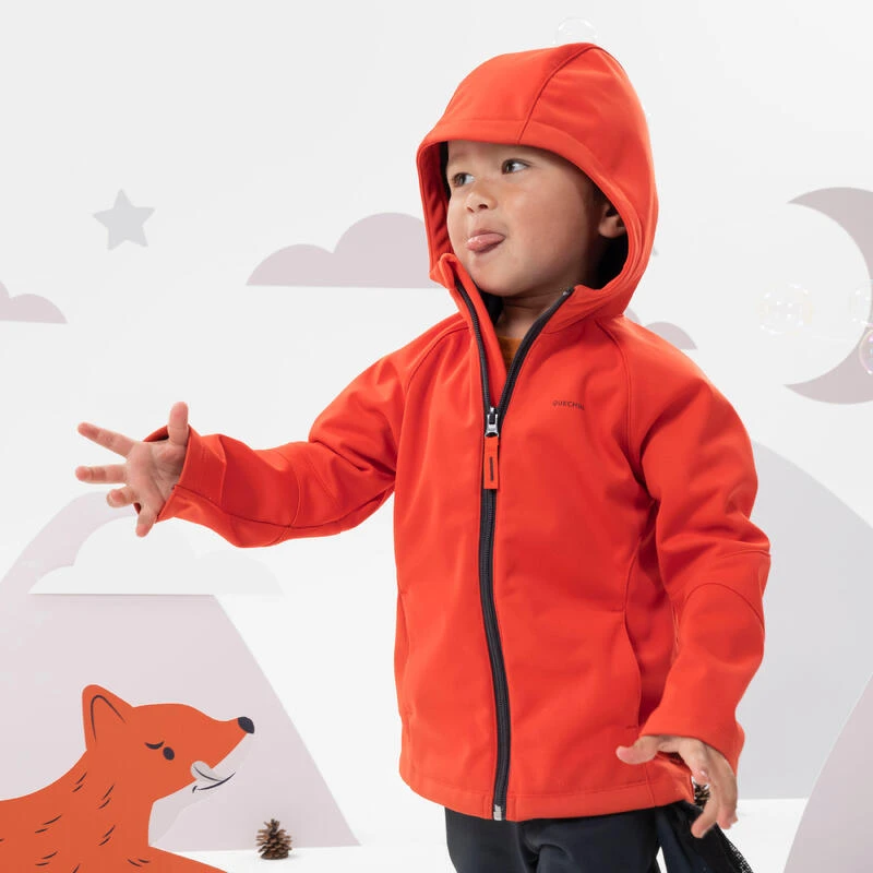 Quechua Veste Softshell De Randonnée - MH550 Orange Vif - Enfant 2 - 6 Ans 3 Quechua Veste Softshell De Randonnée - MH550 Orange Vif - Enfant 2 - 6 Ans - Image 3