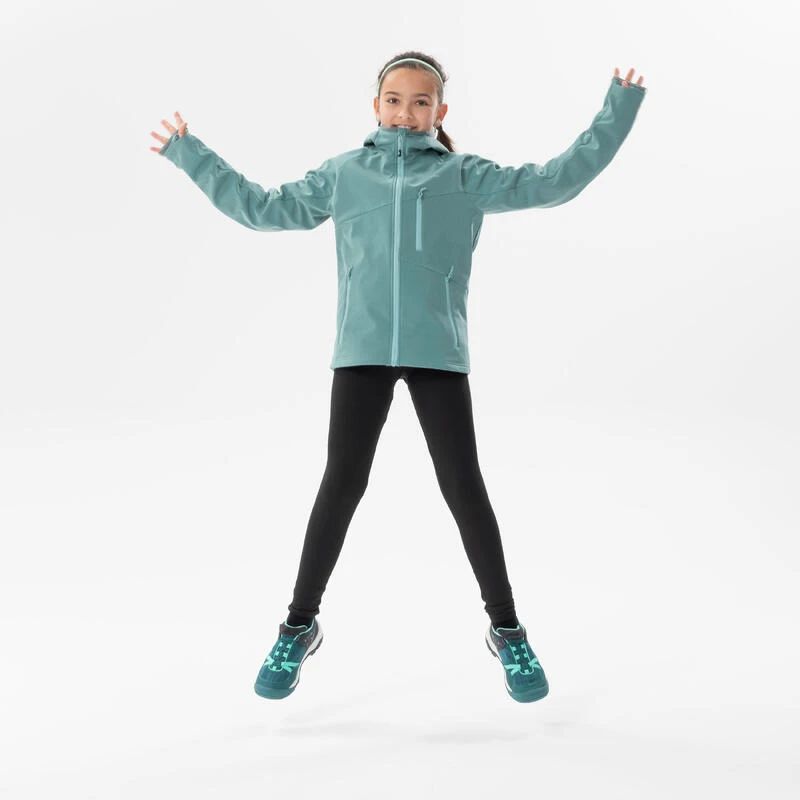 Quechua VESTE SOFTSHELL RANDONNEE - MH550 VERT PASTEL - ENFANT 7-15 ANS 2 Quechua VESTE SOFTSHELL RANDONNEE - MH550 VERT PASTEL - ENFANT 7-15 ANS - Image 2